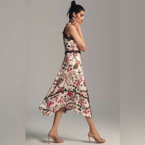 Anthropologie Lace-Trim A-Line Dress, Sz 10 Fits Like a size 8 - Picture 3 of 10